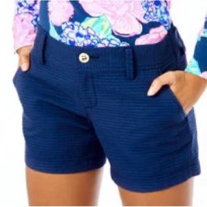 Lilly Pulitzer | Navy Blue Textured Callahan Shorts